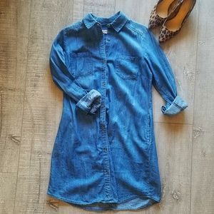 NWOT Denim Shirt Dress XS